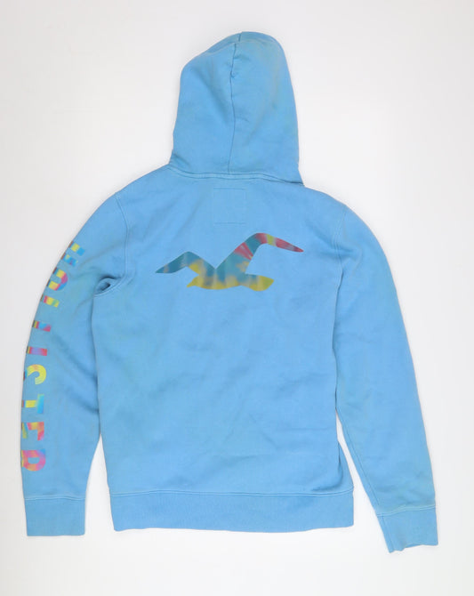 Hollister Blue Unisex Pullover Hoodie M - Casual & Trendy
