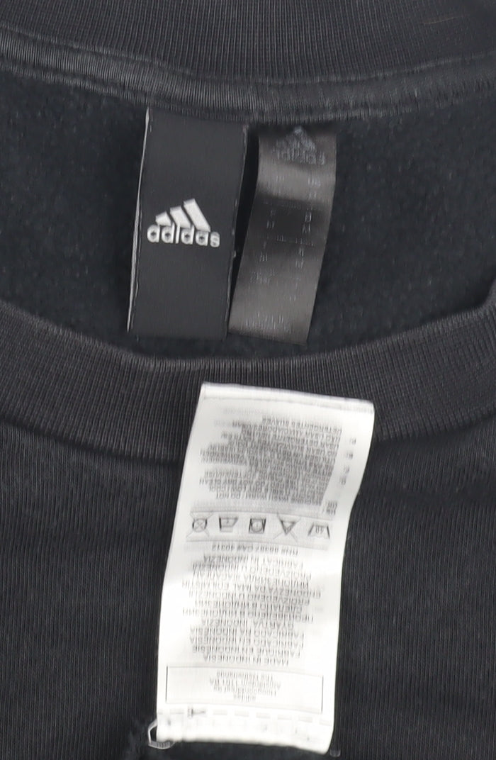 Adidas Men's Black Pullover Sweatshirt, Logo, Size M