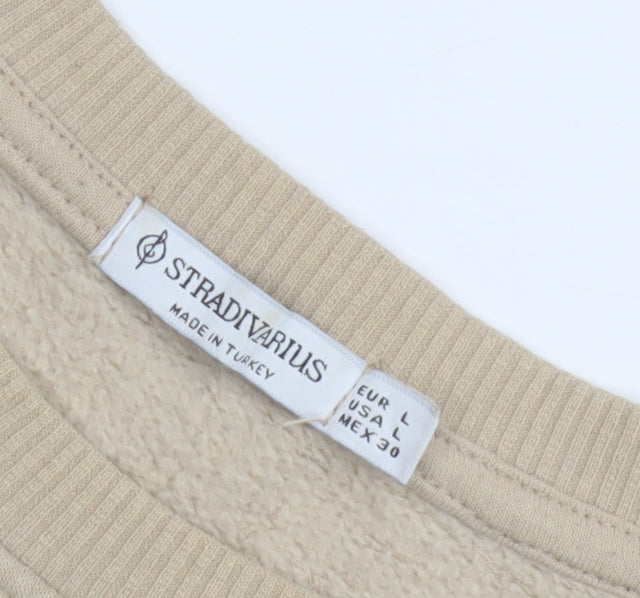 Stradivarius Beige Women's Sweatshirt, Size 14