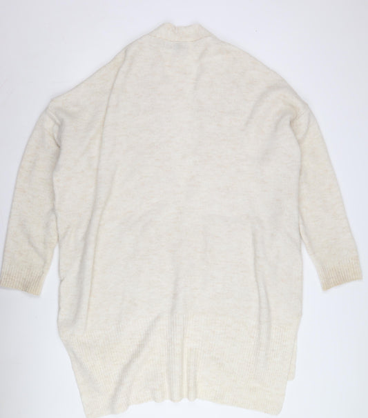 Womens UK Size 12 Stradivarius Ivory Cardigan Jumper