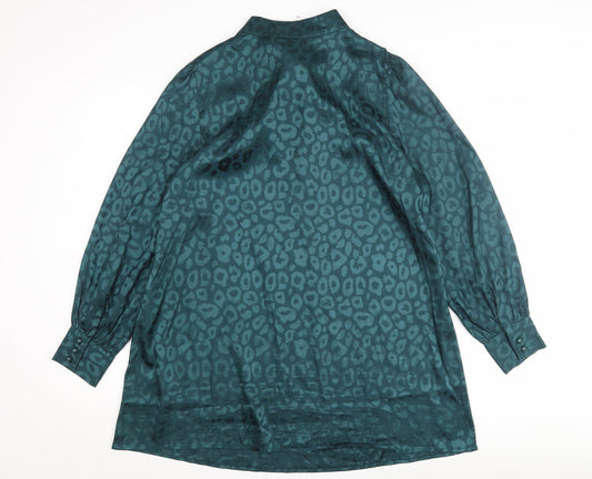Yours Women's Green Animal Print Dress Size 16