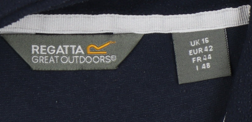 Regatta Women's Blue Fleece Sweatshirt UK 16 Zip