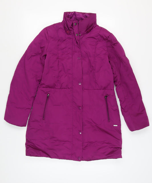 Womens UK Size S Lands' End Purple Puffer Jacket