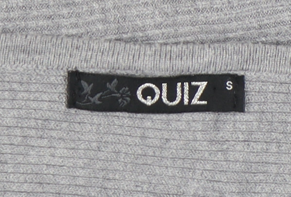 Womens UK Size S Quiz Grey Pullover Jumper