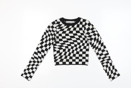 Womens UK Size XS Bershka Multicoloured Pullover Jumper
