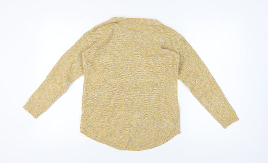 Fat Face Women's Yellow Chunky-Knit Pullover Jumper Size 6