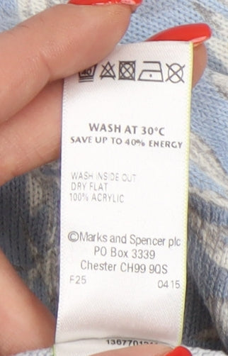 Womens UK Size 16 Marks and Spencer Blue Pullover Jumper