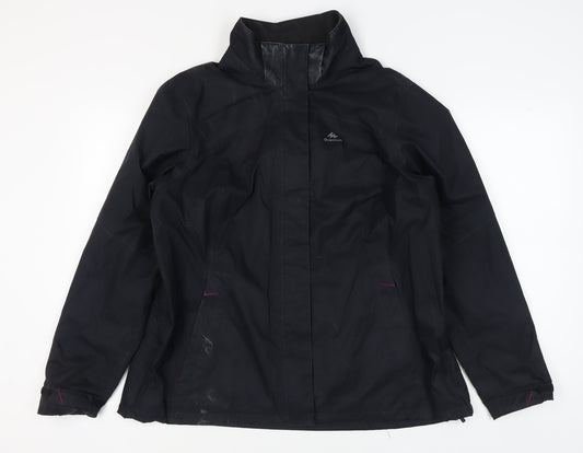 Womens UK Size 2XL DECATHLON Black Rain Coat