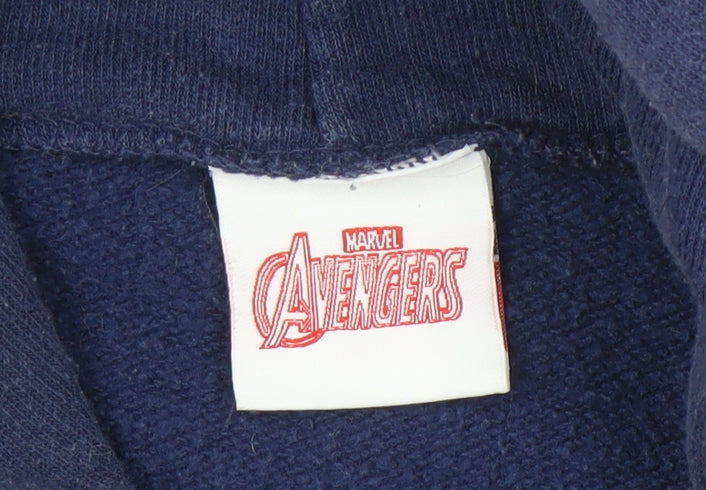 Mens UK Size M Marvel Blue Pullover Hoodie