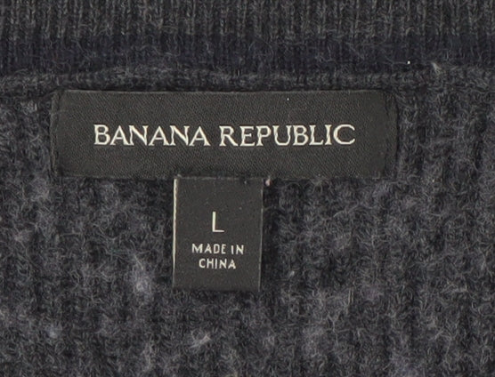 Banana Republic Men's Black Wool Pullover Jumper - L