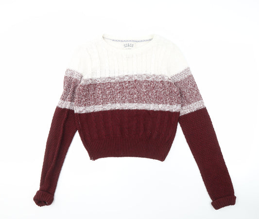Womens UK Size 10 SoulCal & Co Multicoloured Pullover Jumper
