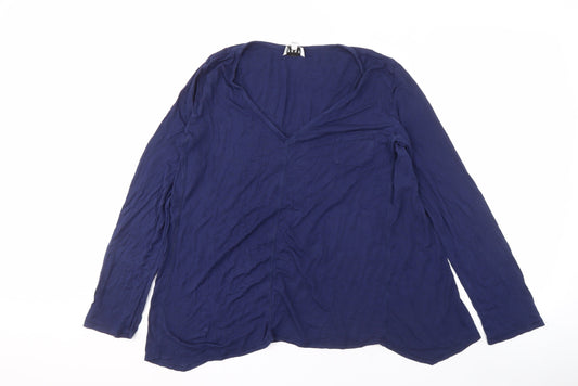 Womens UK Size L DKNY Blue Basic T-Shirt