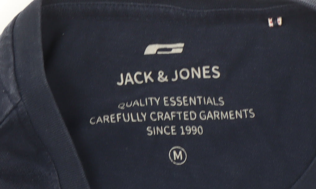 Mens UK Size M JACK & JONES Blue T-Shirt
