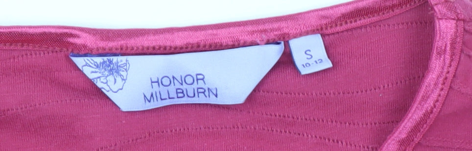 Womens UK Size S Honor Millburn Red Basic T-Shirt