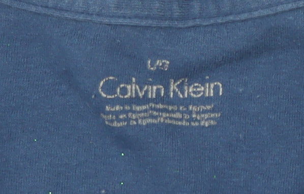 Mens UK Size L Calvin Klein Blue T-Shirt