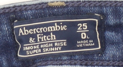 Abercrombie & Fitch Men's Blue Skinny Jeans Size 25