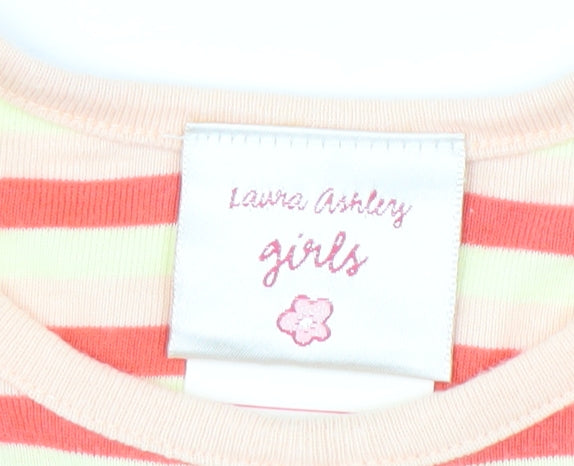Laura Ashley Girls Multicoloured Striped Dress, Size 4 Years