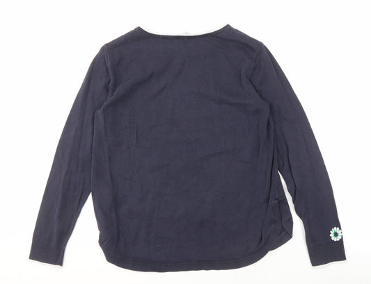 Womens UK Size 12 Laura Ashley Blue Pullover Jumper