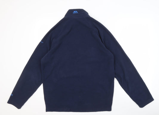 Trespass Men's Blue Medium 1/4 Zip Fleece Sweatshirt
