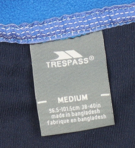 Trespass Men's Blue Medium 1/4 Zip Fleece Sweatshirt