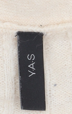 Womens UK Size M Y.A.S Beige Cardigan Jumper