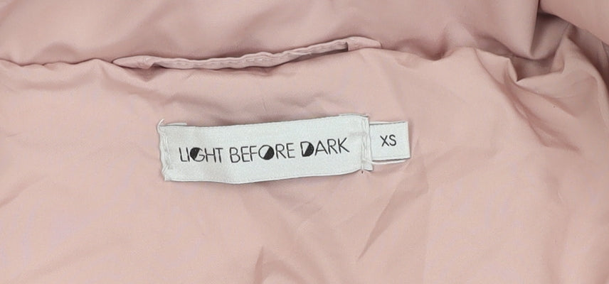 Womens UK Size XS Light Before Dark Pink Puffer Jacket