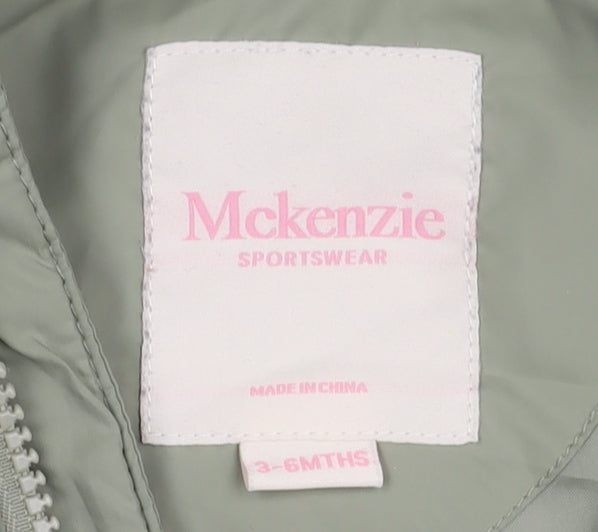 Additional view of McKenzie girls’ green puffer jacket 3-6 months