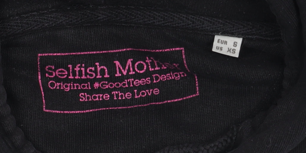 Selfish Mother Women's Black Pullover Hoodie - Size 2