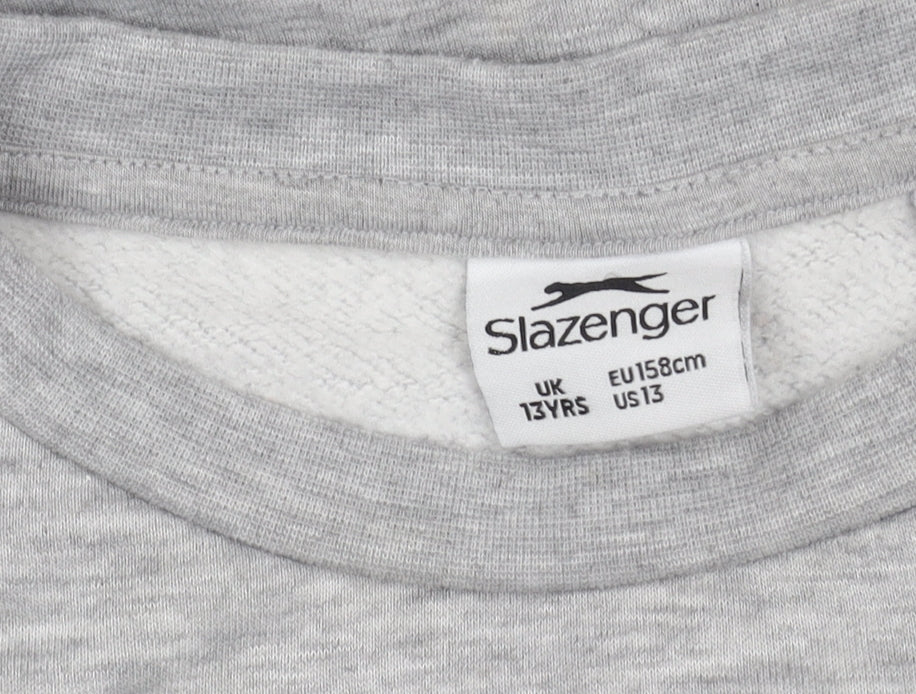 Slazenger Boys Grey Sweatshirt, 13 Years, Lightweight Pullover