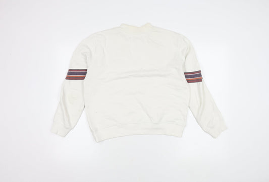 Lee Women's White Cotton Pullover Sweatshirt Size S