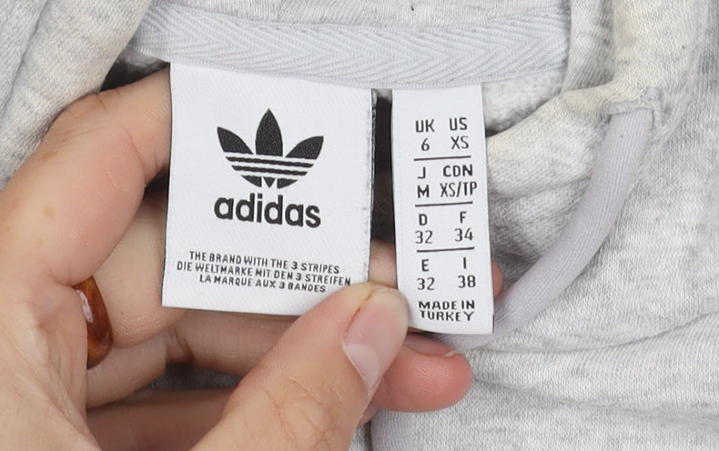 Adidas Women's Grey Pullover Hoodie XS