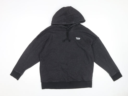 Additional front view of Adidas Black unisex pullover hoodie, size 14