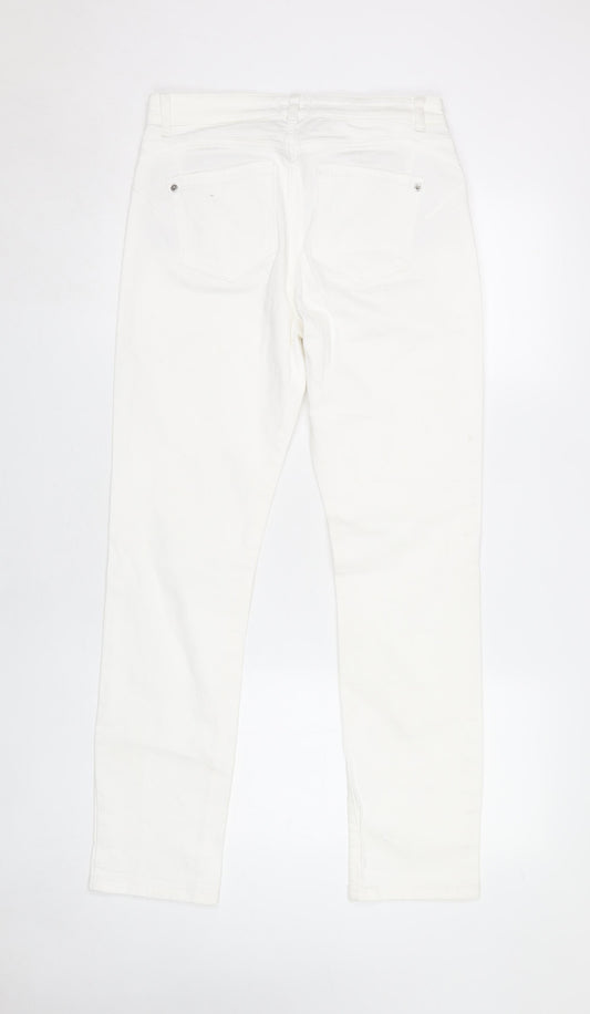 Womens UK Size 10 White Stuff Regular Fit Straight White Jeans