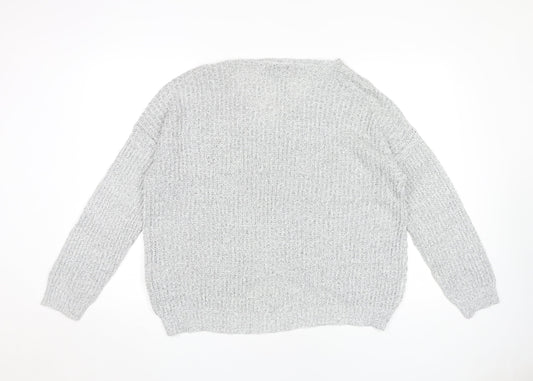 Womens UK Size XL Jacqueline de Yong Grey Pullover Jumper