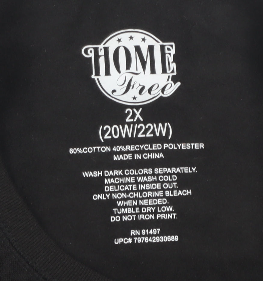 Home Free Black Women's Sweatshirt 2X Cotton/Polyester
