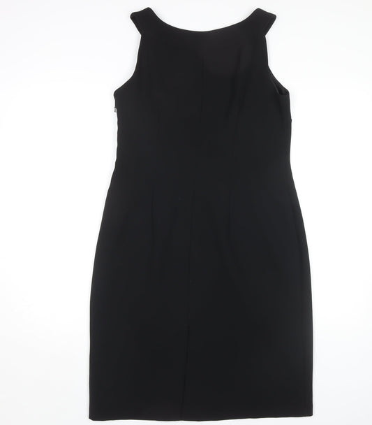 Michaela Louisa Black Sheath Dress, Size 12, Formal, Beaded