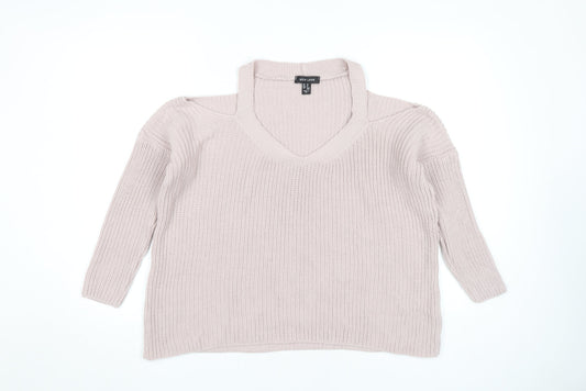 Womens UK Size M New Look Beige Pullover Jumper