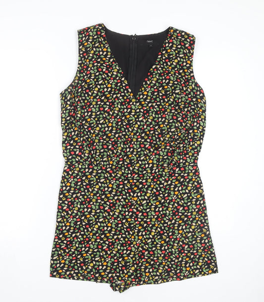 Womens UK Size 12 NEXT One-Piece Multicoloured Playsuit