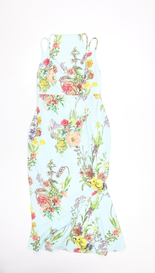 ASOS Women's Multicoloured Floral Dress Size 10