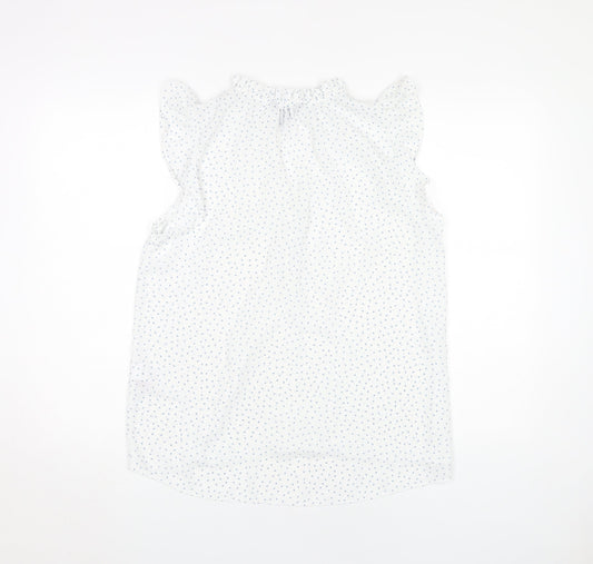 New Look Women's White UK 12 Sleeveless Blouse