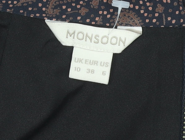 Monsoon Women's Multicoloured Paisley A-Line Skirt, Size 10