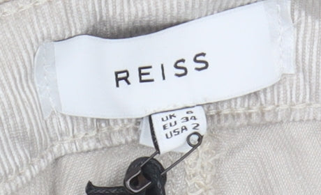 Reiss Women's Beige Trousers UK 6