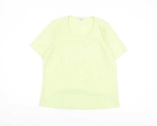 Womens UK Size 16 Eastex Green Basic T-Shirt