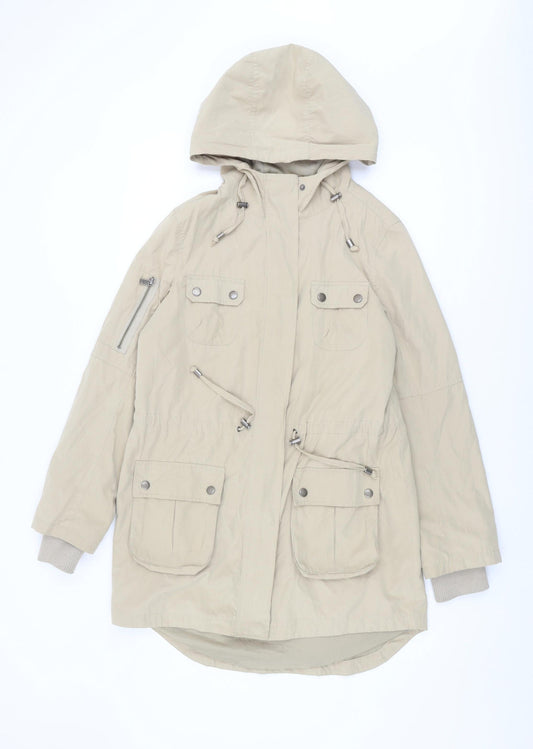 Womens UK Size S Oasis Beige Parka Coat