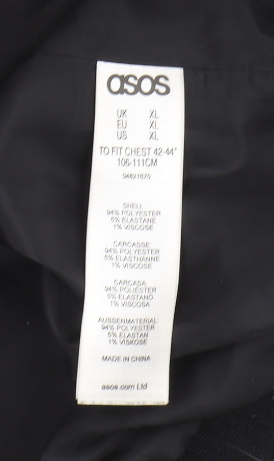 ASOS Men's Black XL Hooded Basic Jacket 42-44"