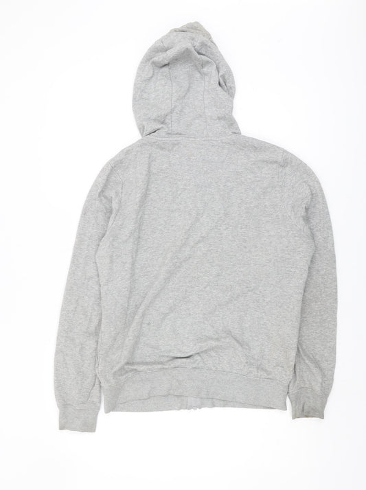 Nike Women’s Grey Full Zip Hoodie S with Logo & Pockets