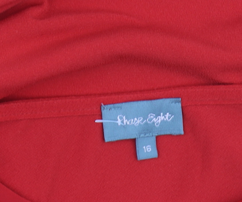 Womens UK Size 16 Phase Eight Red Tunic Tank
