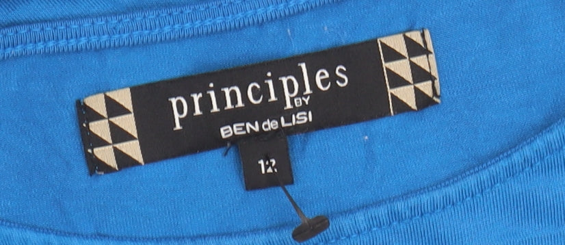 Womens UK Size 12 Principles by Ben de Lisi Blue Basic Blouse