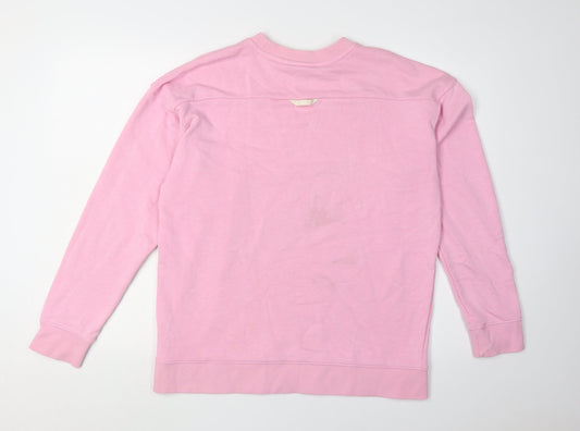 Adidas Women's Pink Logo Pullover Sweatshirt - Size 12