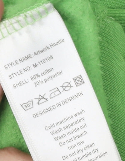 Additional view of Han Kjøbenhavn unisex green pullover hoodie m